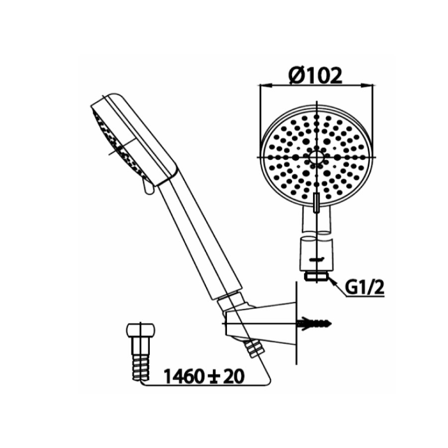 Tay sen tắm COTTO Z84(HM) 5 chức năng