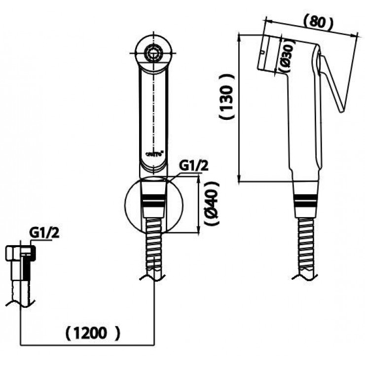 Vòi xịt vệ sinh COTTO CT9912(HM)