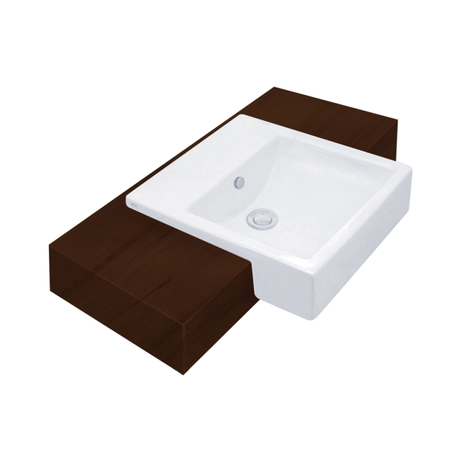 Chậu rửa mặt lavabo bán âm COTTO C02717 Parvis