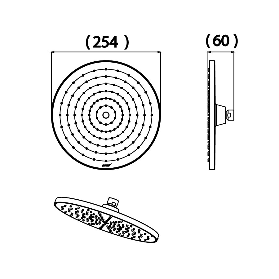 Bát sen mưa COTTO ZF15V gắn trần - 2