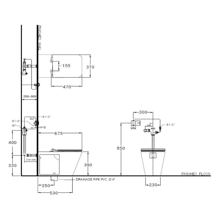 Bồn cầu đặt sàn COTTO C124207 nắp đóng êm Simply Modish - 2