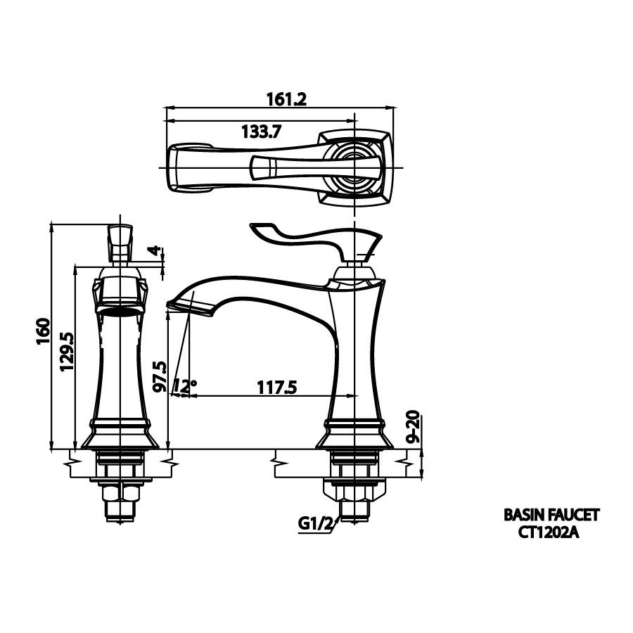 Vòi chậu lavabo COTTO CT1202A nước lạnh Everett
