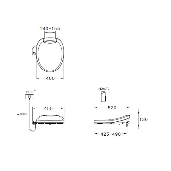 Nắp rửa điện tử COTTO C9207 - 2