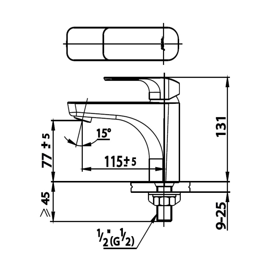 Vòi chậu lavabo COTTO CT1132A lạnh Scirocco