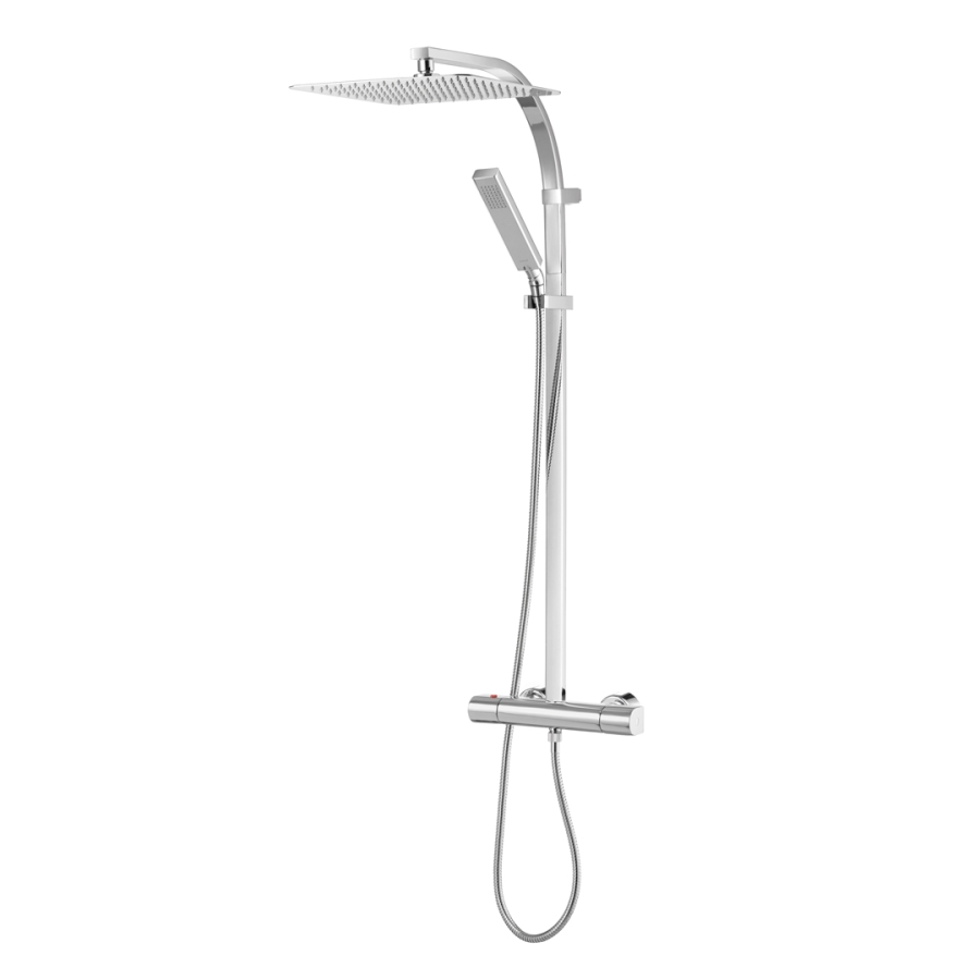Bộ sen cây COTTO CT2042W nhiệt độ nóng lạnh bát vuông Enrico