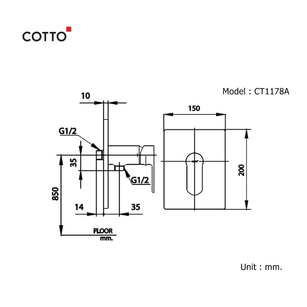 Củ sen lạnh COTTO CT1178A - 2