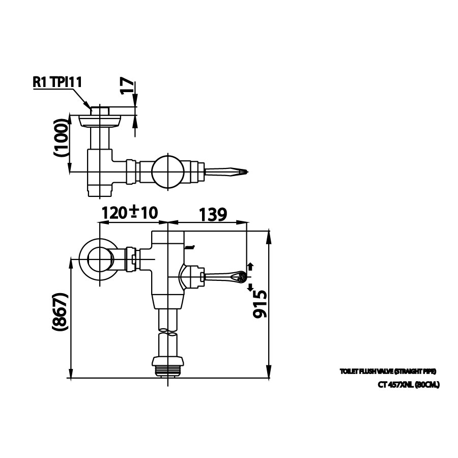 Van xả trực tiếp cho bàn cầu COTTO CT457XNS - 5