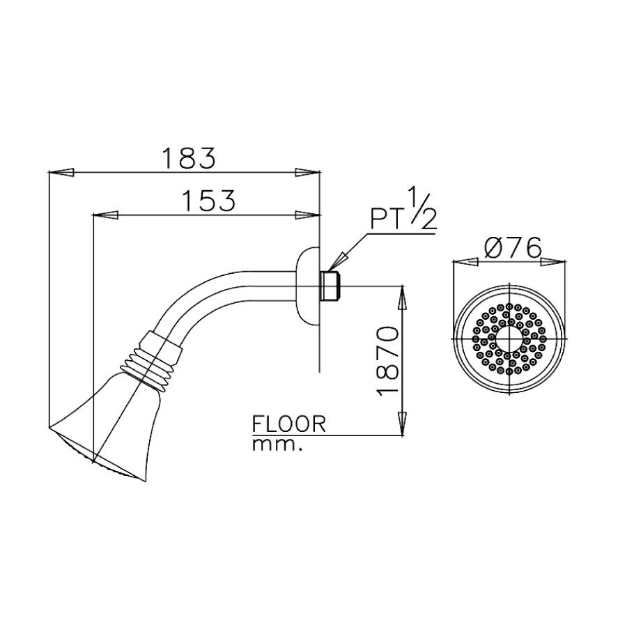 Bát sen COTTO Z55(HM) gắn tường 1 chức năng