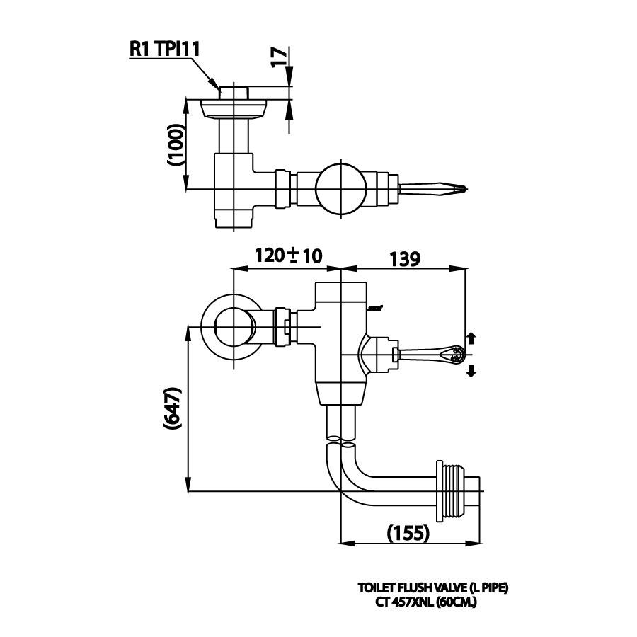 Van xả trực tiếp cho bàn cầu COTTO CT457XNL - 3