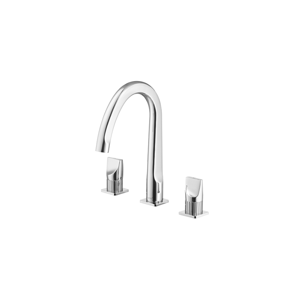 Vòi chậu lavabo COTTO CT2282C44 / BLGR / CG nóng lạnh 3 lỗ Crescent - 5