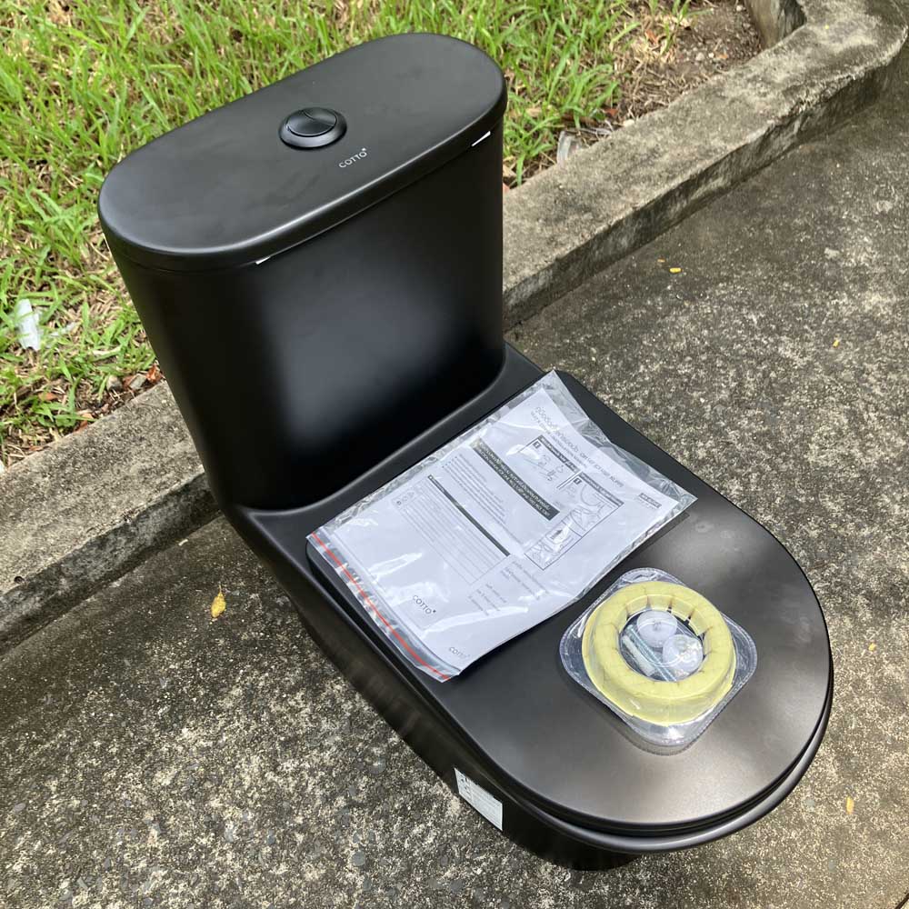 Bồn cầu 1 khối nắp đóng êm dòng Klirr COTTO C11007MBK màu đen mờ - 10