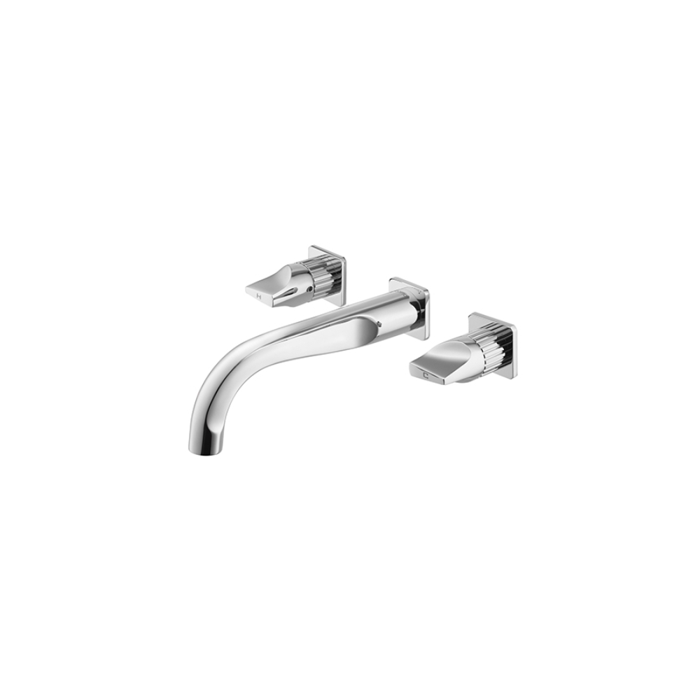 Vòi chậu lavabo COTTO CT2283C44 / BLGR / CG nóng lạnh gắn tường Crescent - 2