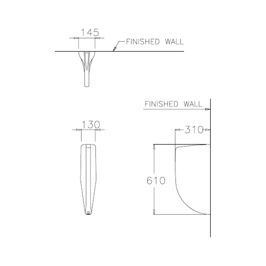 Vách ngăn tiểu nam COTTO C306 - 2