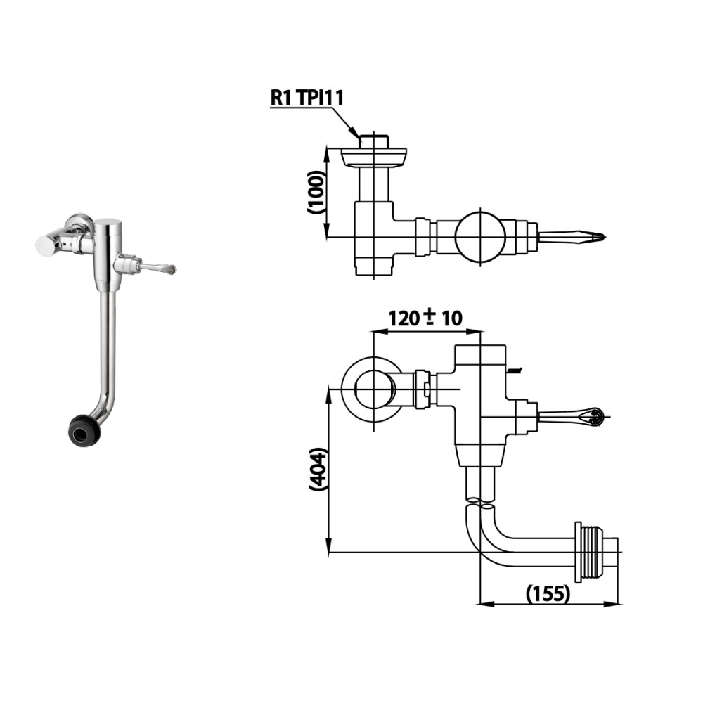 Van xả trực tiếp cho bàn cầu COTTO CT457XNL - 2