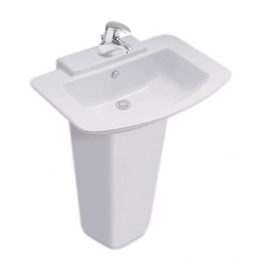 Chậu lavabo treo tường COTTO C01467/C4116 chân dài Hercules