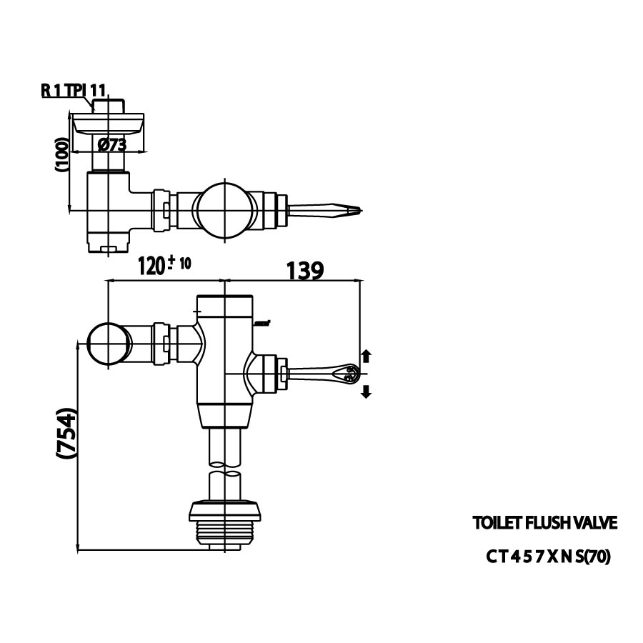 Van xả trực tiếp cho bàn cầu COTTO CT457XNS - 4