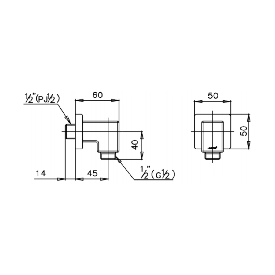 Cút nối dây sen COTTO CT622(HM)