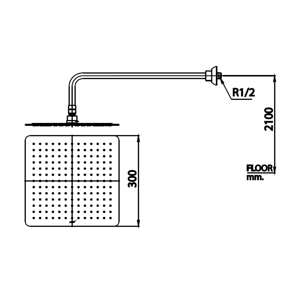 Bát sen mưa COTTO Z98S gắn tường