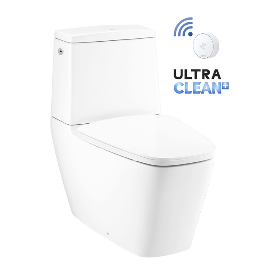 Bồn cầu 2 khối COTTO C135137 nắp êm dòng Hercules Curve