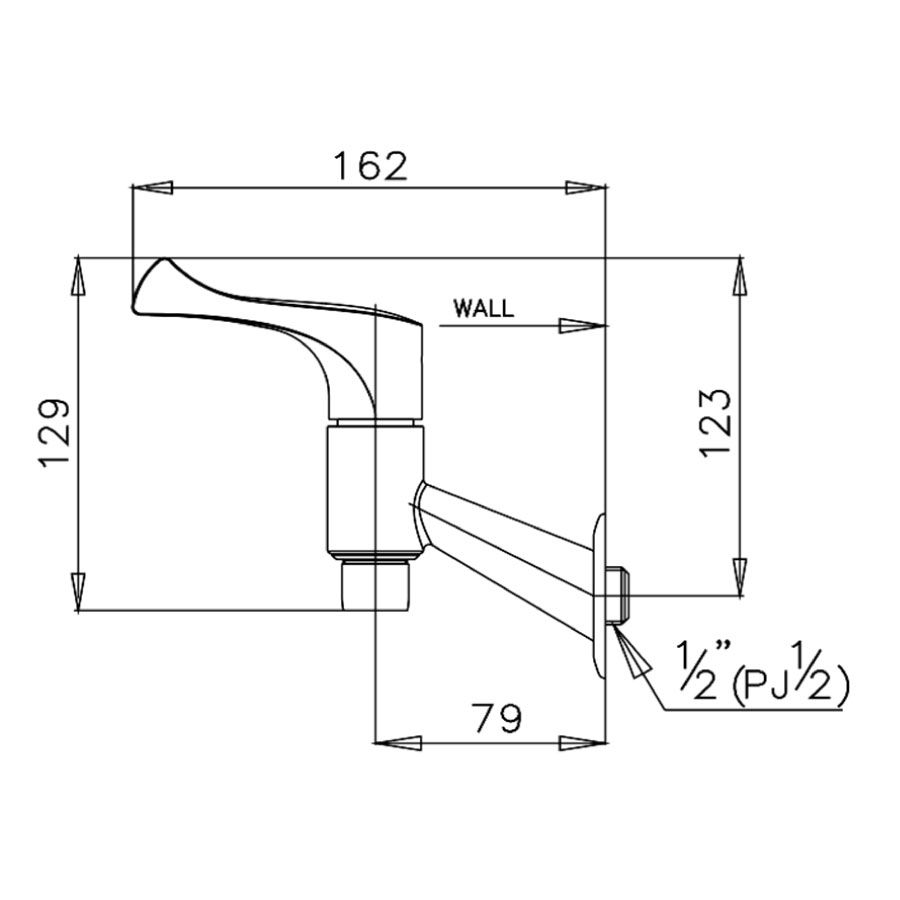 Vòi hồ COTTO CT171C10(HM) nước lạnh gắn tường Windy - 2