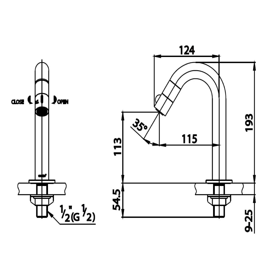 Vòi chậu lavabo COTTO CT1061 lạnh mở khóa đầu vòi Minimus - 2