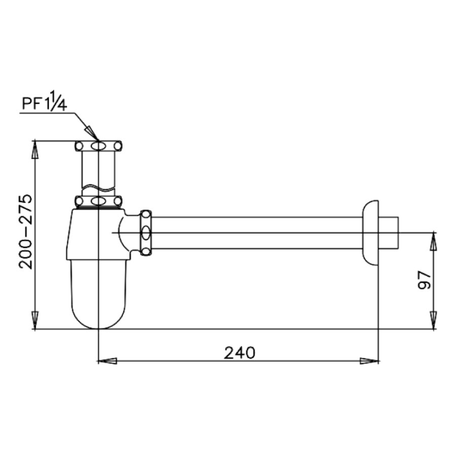 Ống thải chữ U COTTO CT680(HM) - 2