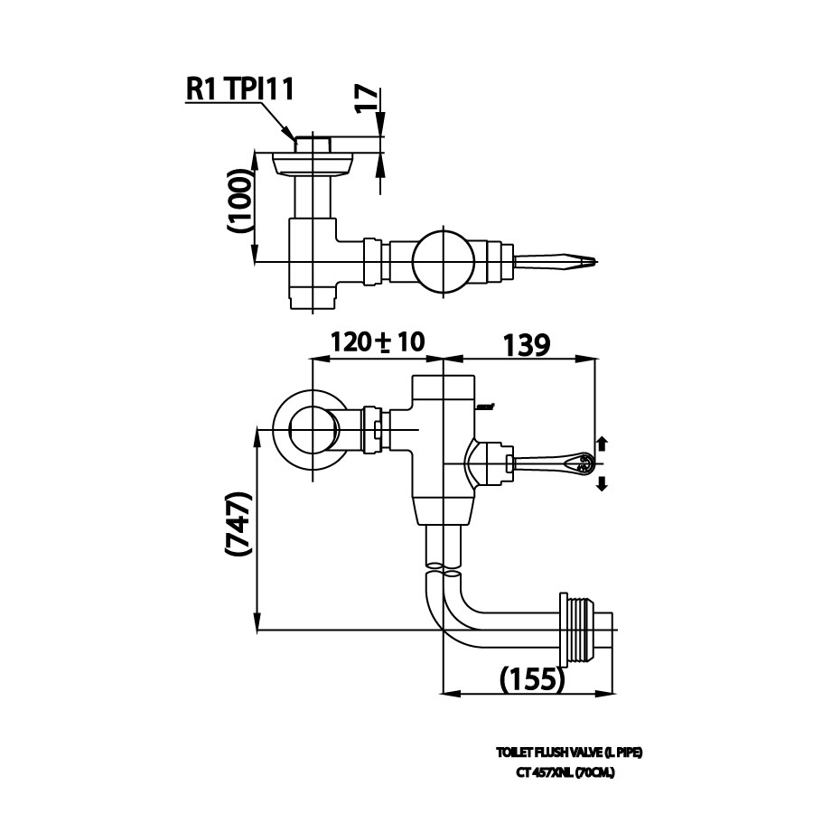 Van xả trực tiếp cho bàn cầu COTTO CT457XNL - 4