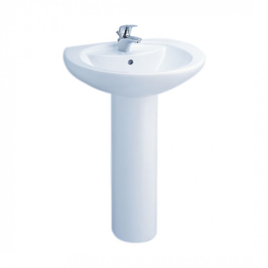 Chậu lavabo treo tường COTTO C0107/C411 chân đài Alice