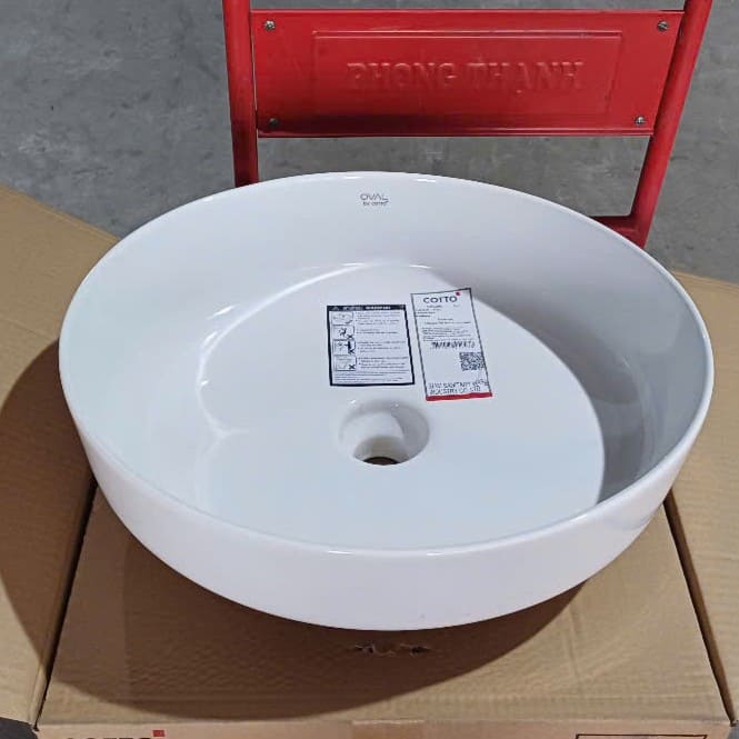 Chậu rửa lavabo đặt bàn COTTO C00080 Oval - 2