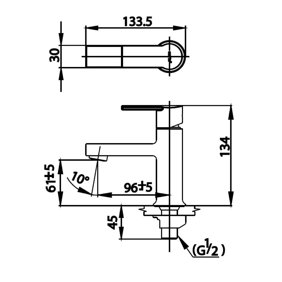 Vòi chậu lavabo COTTO CT1113A(HM) lạnh Alto
