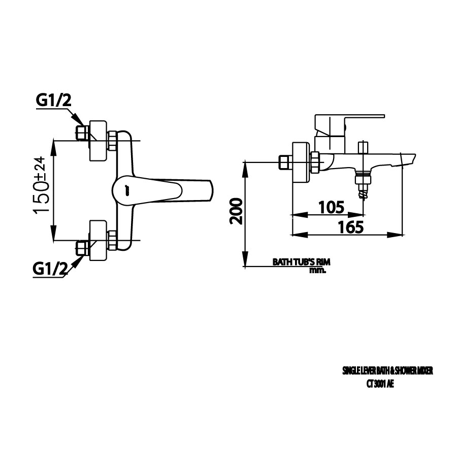 Củ sen tắm COTTO CT3001AE nóng lạnh Next I