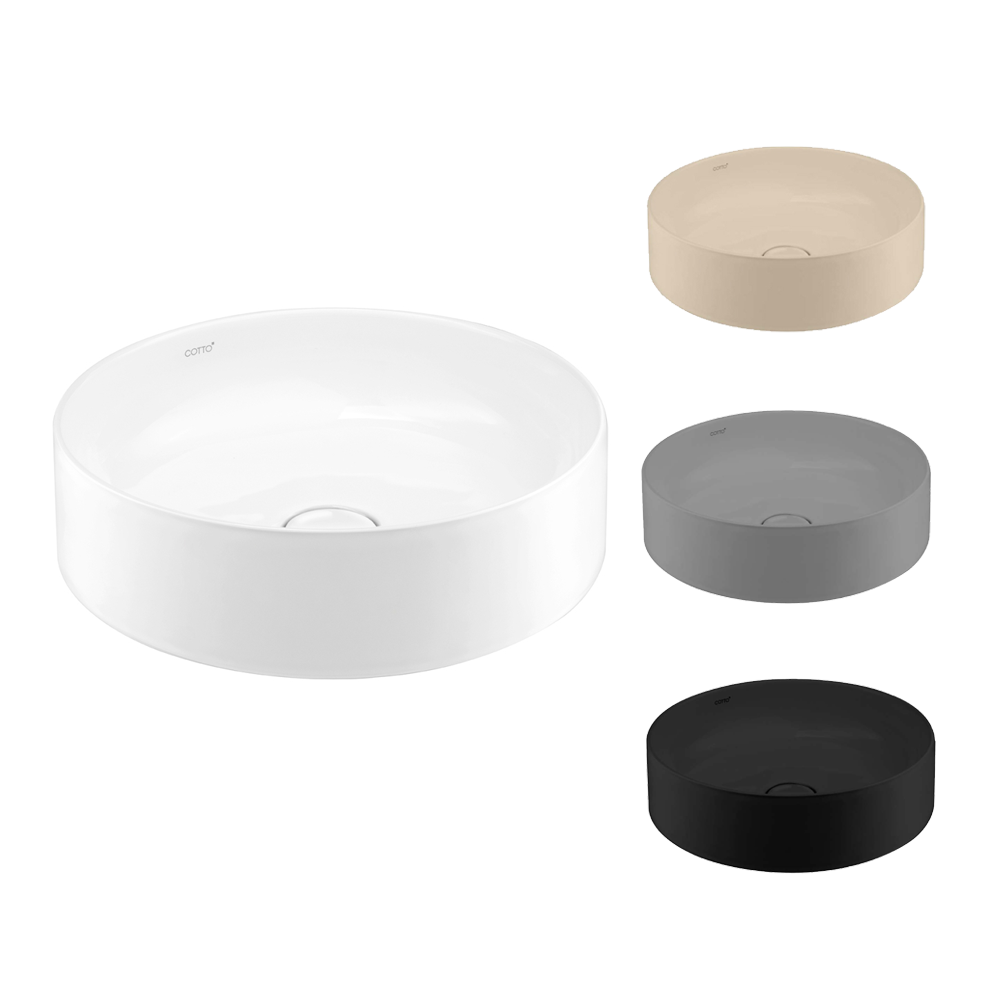 Chậu rửa lavabo đặt bàn COTTO C00340MBK - 2