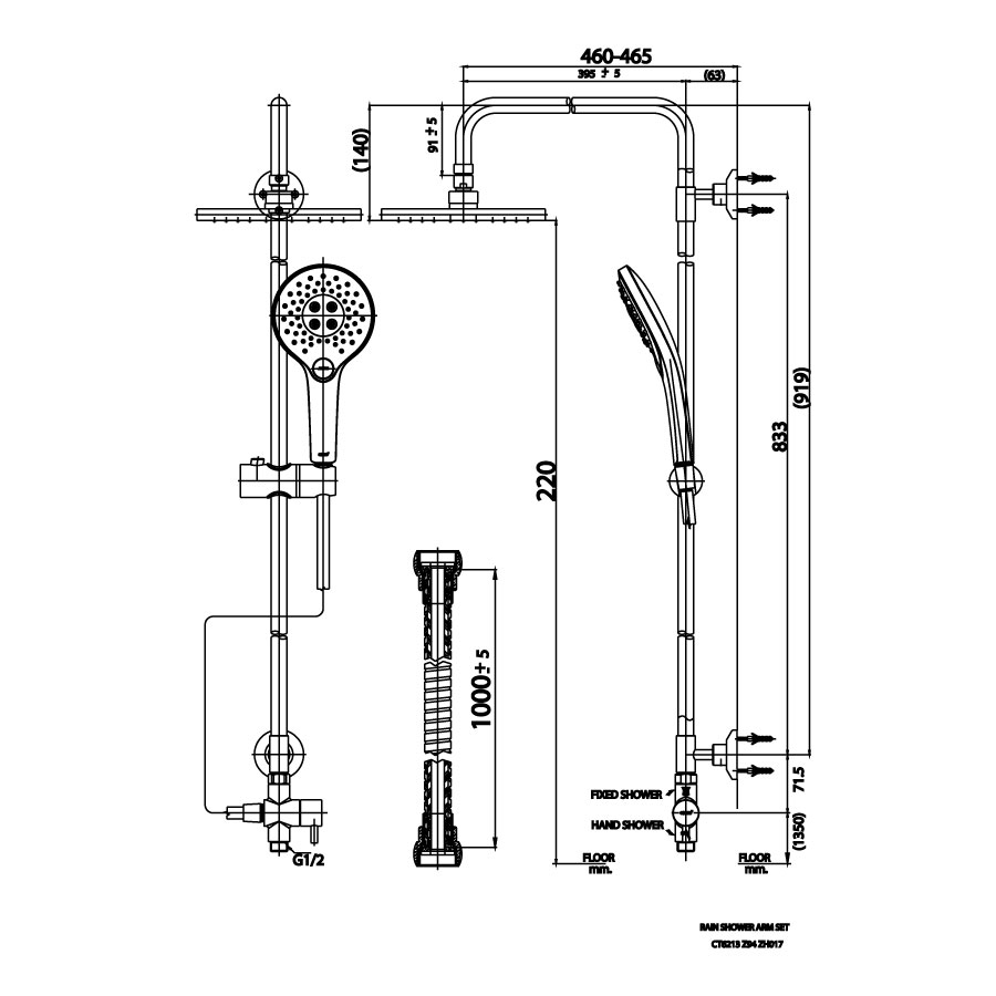 Thân sen tắm đứng COTTO CT6213Z94ZH017 - 2