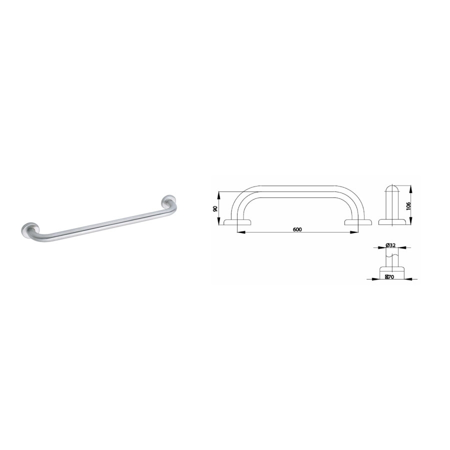 Thanh tay vịn thẳng COTTO CT750(HM) Handrail