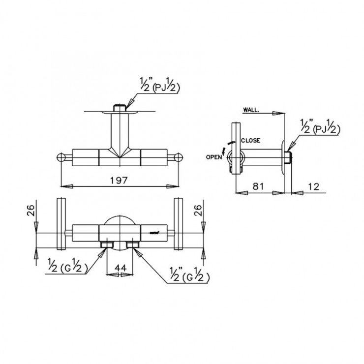 Củ sen tắm COTTO CT173C20(HM) nước lạnh Cross