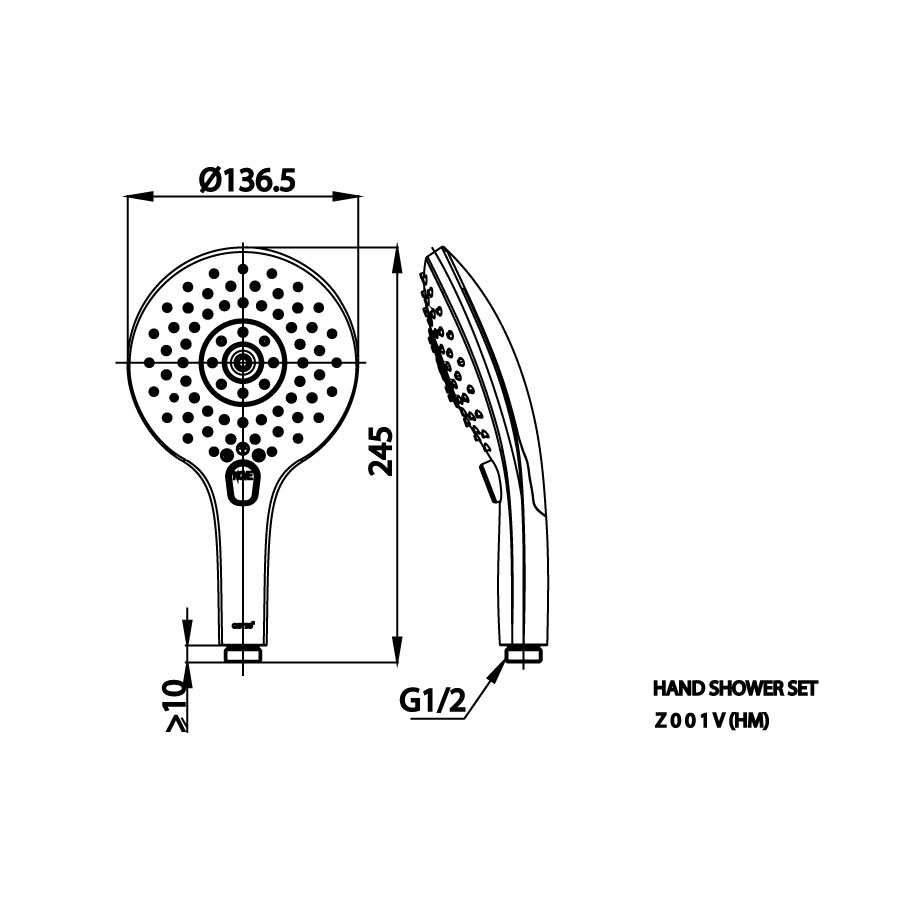 Tay sen tắm COTTO Z001V(HM) 3 chức năng - 2