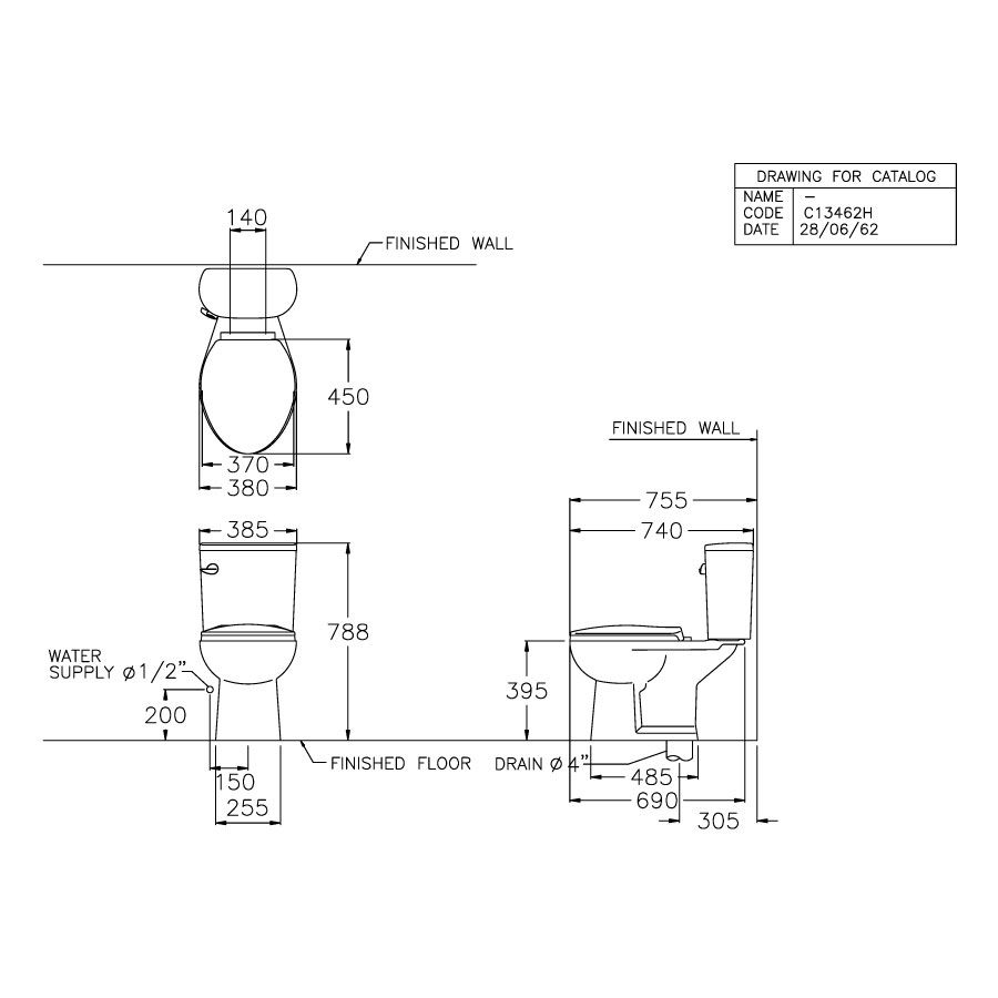 Bồn cầu 2 khối COTTO C13462H nắp đóng êm Boost - 2