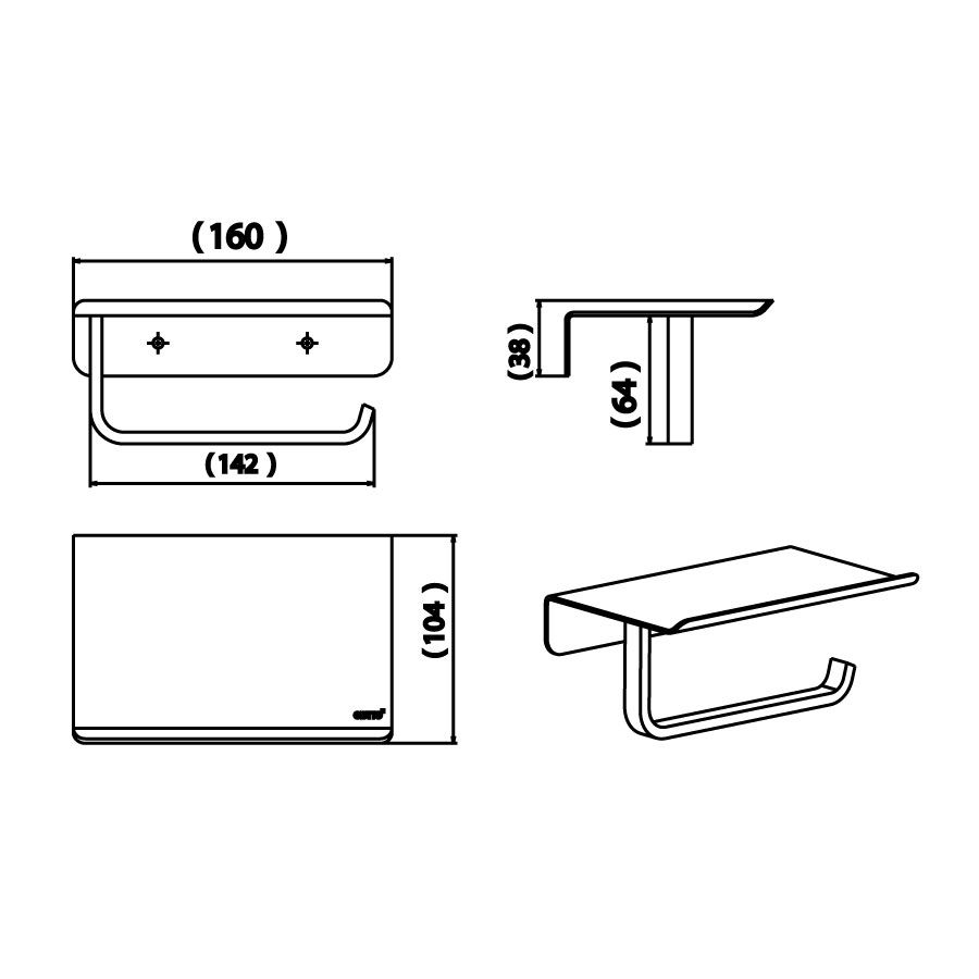 Lô giấy vệ sinh COTTO CT0266(HM) Shelf - 4
