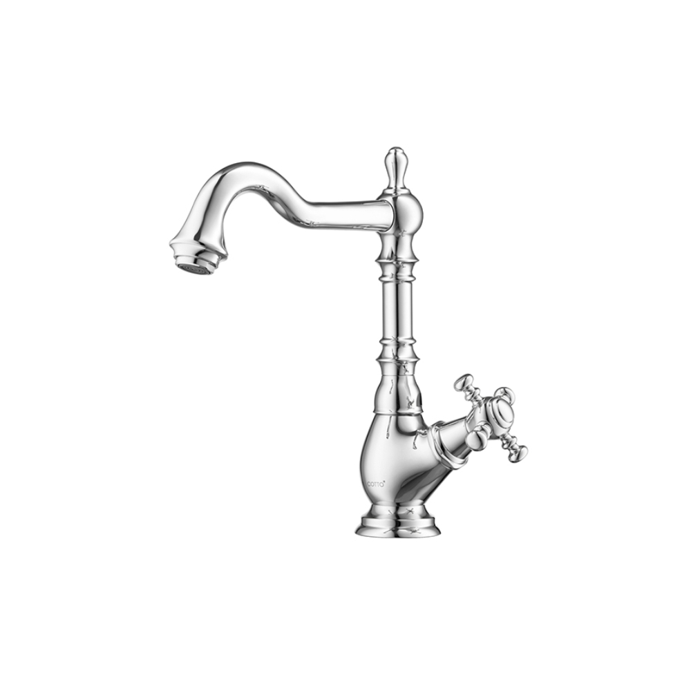 Vòi chậu lavabo COTTO CT1201C18 / CT1201C18#GR nước lạnh thân cao Glamis - 4