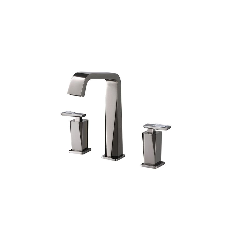 Vòi chậu lavabo COTTO CT2120C32ST#BN nóng lạnh 3 lỗ màu đen bóng Glacier