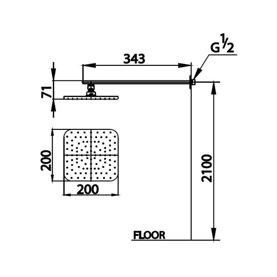 Bát sen mưa COTTO Z03 gắn tường
