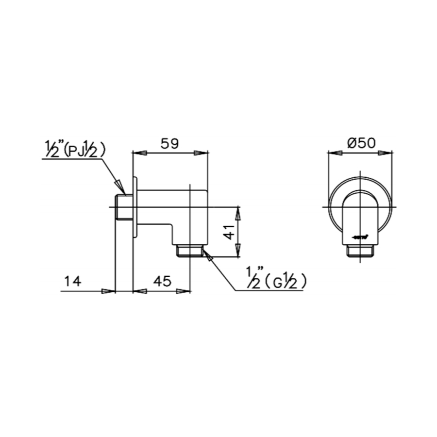Cút nối dây sen COTTO CT621(HM)