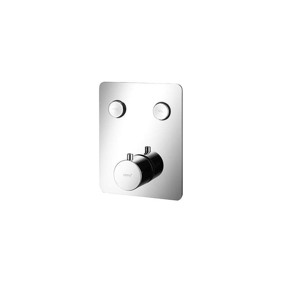Van điều chỉnh âm tường COTTO CT3016 nhiệt độ nóng lạnh kèm van chuyển hướng 2 đường nước Switch