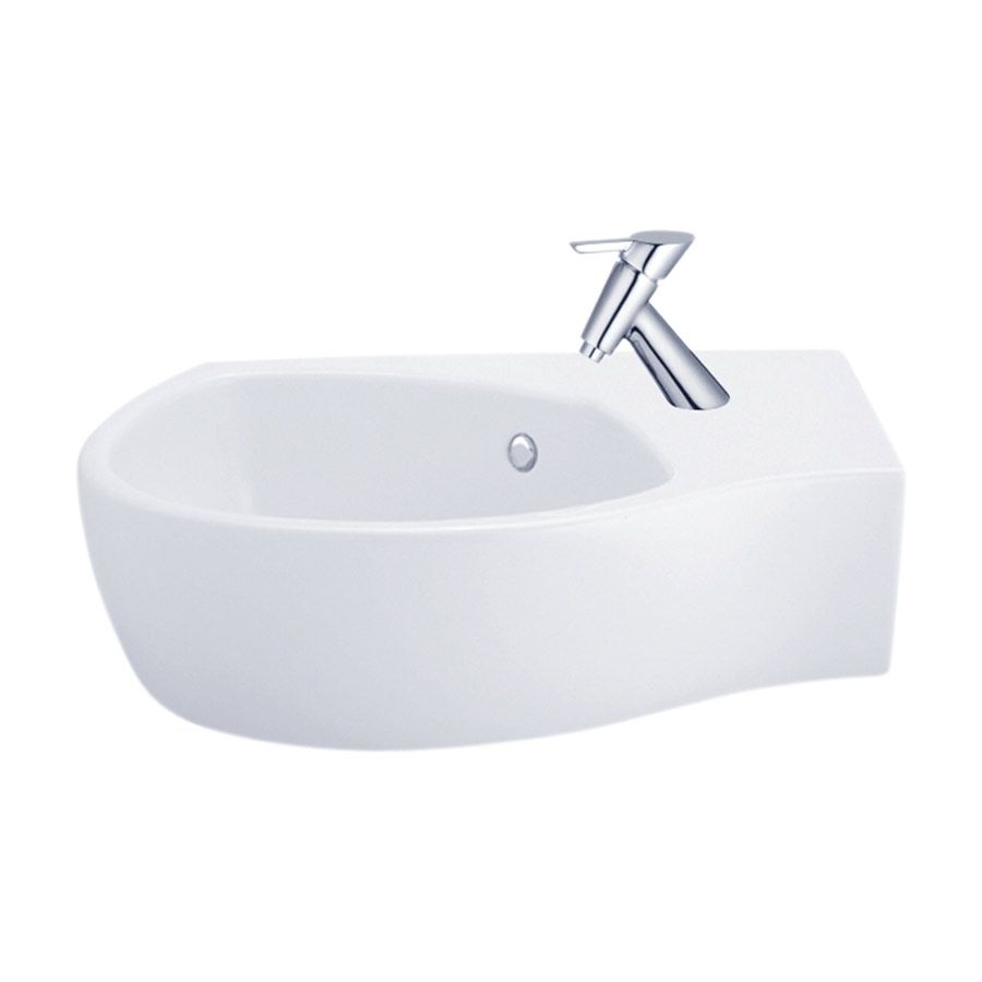 Chậu lavabo treo tường COTTO C02797 đặt góc Her