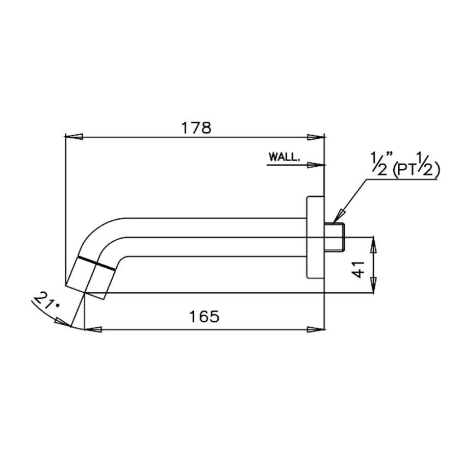 Vòi xả bồn COTTO CT609 gắn tường
