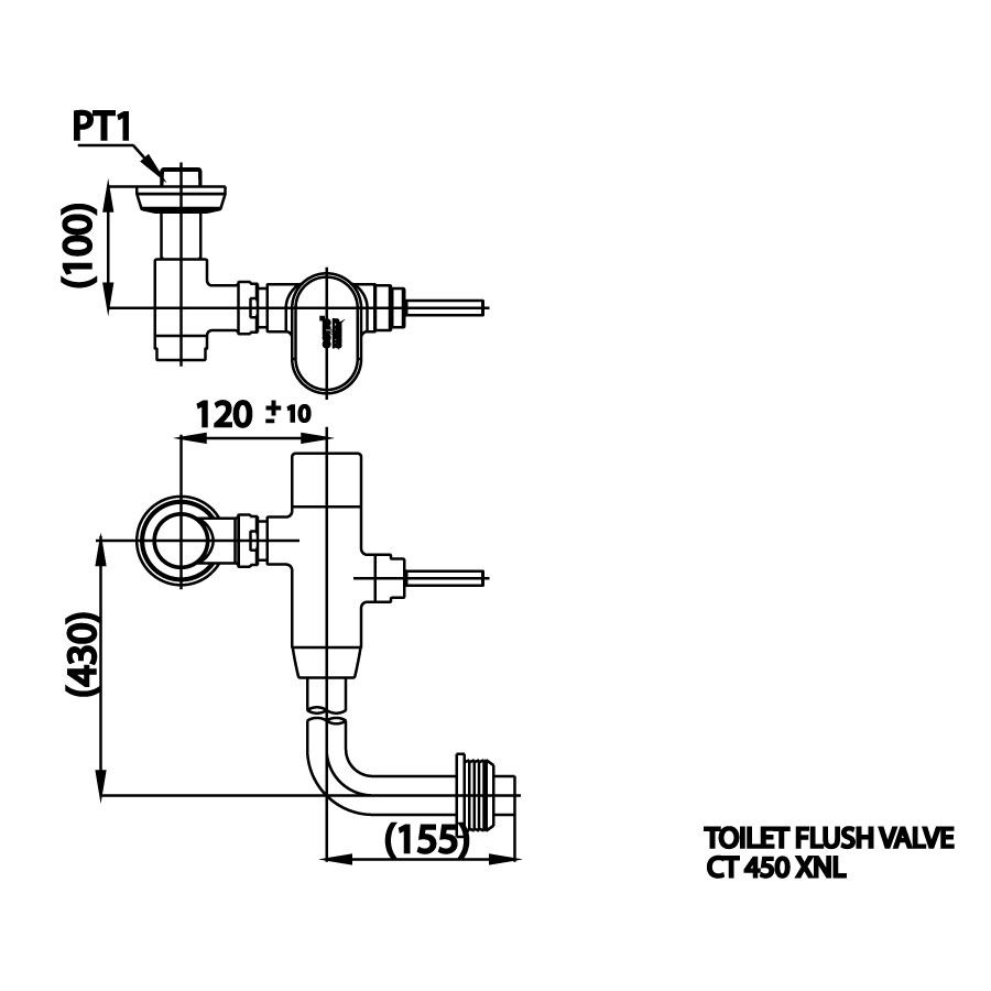 Van xả trực tiếp cho bàn cầu COTTO CT450XNL - 2