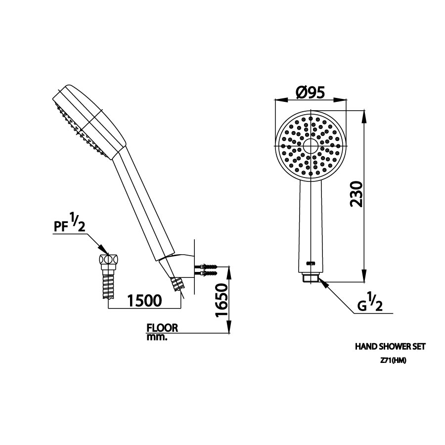 Tay sen tắm COTTO Z71(HM) 1 chức năng - 2