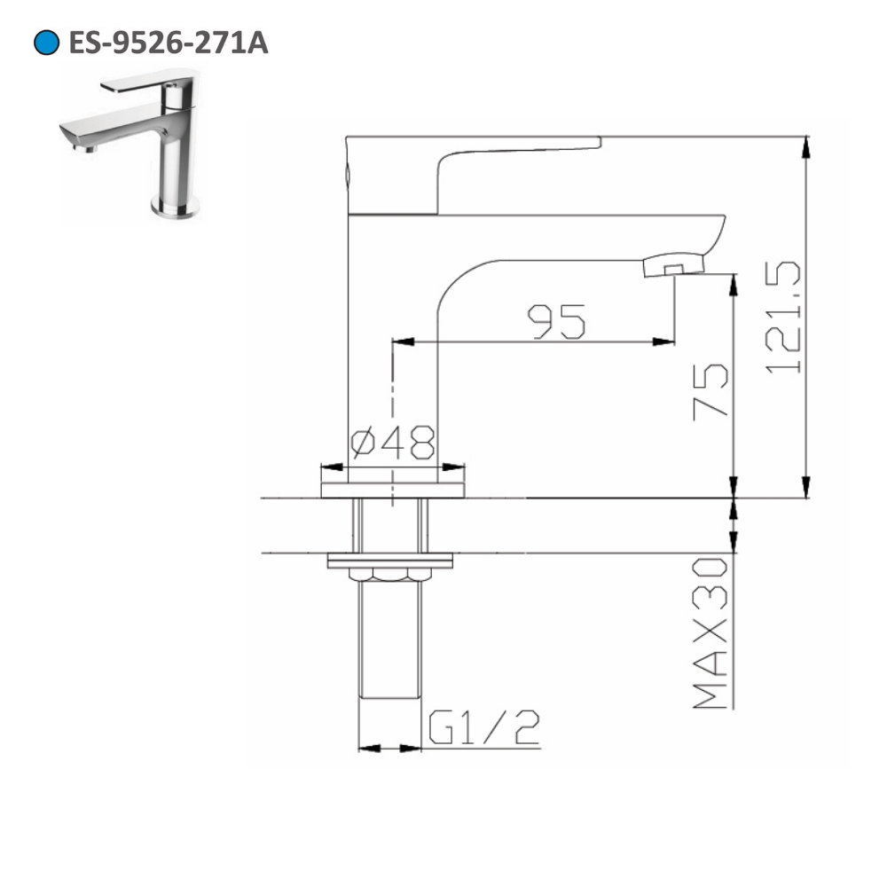 Vòi lavabo lạnh Esslinger ES-9526-271A