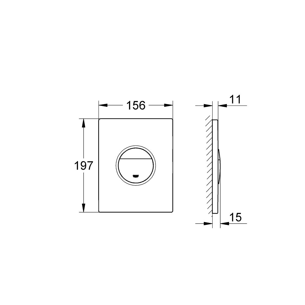 Nút nhấn xả Nova Cosmopolitan Flush GROHE 38765000
