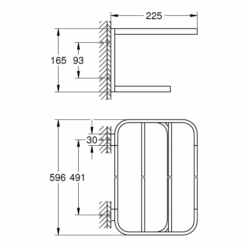 Thanh treo khăn hai tầng Selection GROHE 41066000 - 2